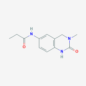 molecular formula C12H15N3O2 B7199726 N-(3-methyl-2-oxo-1,4-dihydroquinazolin-6-yl)propanamide 