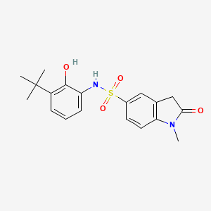 molecular formula C19H22N2O4S B7199791 N-(3-tert-butyl-2-hydroxyphenyl)-1-methyl-2-oxo-3H-indole-5-sulfonamide 