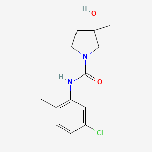 molecular formula C13H17ClN2O2 B7199871 N-(5-chloro-2-methylphenyl)-3-hydroxy-3-methylpyrrolidine-1-carboxamide 
