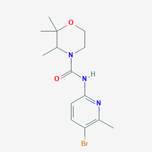 molecular formula C14H20BrN3O2 B7200105 N-(5-bromo-6-methylpyridin-2-yl)-2,2,3-trimethylmorpholine-4-carboxamide 