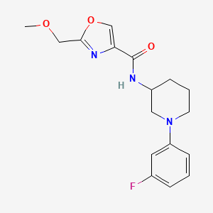 molecular formula C17H20FN3O3 B7200107 N-[1-(3-fluorophenyl)piperidin-3-yl]-2-(methoxymethyl)-1,3-oxazole-4-carboxamide 