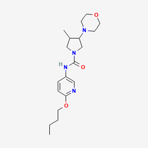 molecular formula C19H30N4O3 B7200234 N-(6-butoxypyridin-3-yl)-3-methyl-4-morpholin-4-ylpyrrolidine-1-carboxamide 