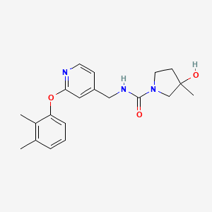 molecular formula C20H25N3O3 B7200244 N-[[2-(2,3-dimethylphenoxy)pyridin-4-yl]methyl]-3-hydroxy-3-methylpyrrolidine-1-carboxamide 