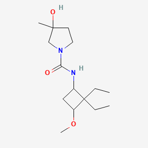 molecular formula C15H28N2O3 B7200250 N-(2,2-diethyl-3-methoxycyclobutyl)-3-hydroxy-3-methylpyrrolidine-1-carboxamide 