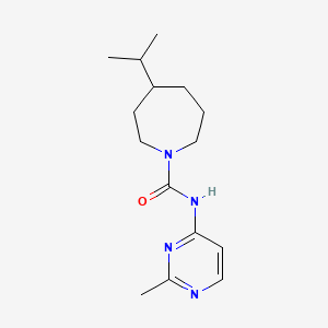 molecular formula C15H24N4O B7200455 N-(2-methylpyrimidin-4-yl)-4-propan-2-ylazepane-1-carboxamide 