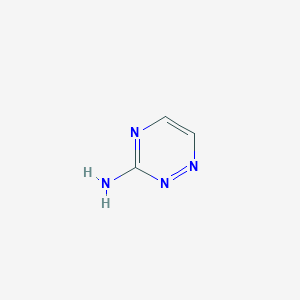 molecular formula C3H4N4 B072006 3-Amino-1,2,4-triazine CAS No. 1120-99-6