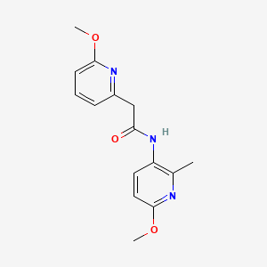 molecular formula C15H17N3O3 B7200872 N-(6-methoxy-2-methylpyridin-3-yl)-2-(6-methoxypyridin-2-yl)acetamide 