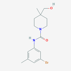 molecular formula C15H21BrN2O2 B7201028 N-(3-bromo-5-methylphenyl)-4-(hydroxymethyl)-4-methylpiperidine-1-carboxamide 