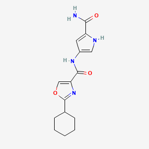 molecular formula C15H18N4O3 B7201095 N-(5-carbamoyl-1H-pyrrol-3-yl)-2-cyclohexyl-1,3-oxazole-4-carboxamide 