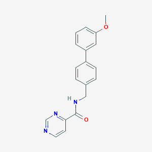 molecular formula C19H17N3O2 B7201182 N-[[4-(3-methoxyphenyl)phenyl]methyl]pyrimidine-4-carboxamide 