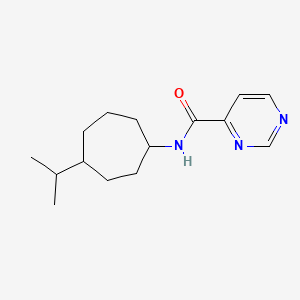 molecular formula C15H23N3O B7201222 N-(4-propan-2-ylcycloheptyl)pyrimidine-4-carboxamide 