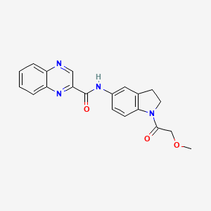 molecular formula C20H18N4O3 B7201468 N-[1-(2-methoxyacetyl)-2,3-dihydroindol-5-yl]quinoxaline-2-carboxamide 