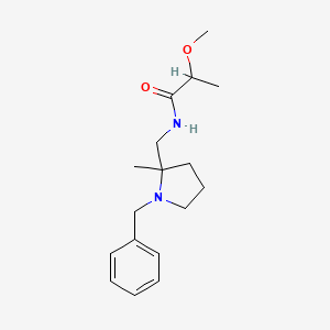 molecular formula C17H26N2O2 B7201505 N-[(1-benzyl-2-methylpyrrolidin-2-yl)methyl]-2-methoxypropanamide 