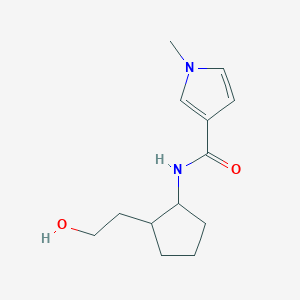 molecular formula C13H20N2O2 B7202016 N-[2-(2-hydroxyethyl)cyclopentyl]-1-methylpyrrole-3-carboxamide 