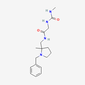 molecular formula C17H26N4O2 B7202136 N-[(1-benzyl-2-methylpyrrolidin-2-yl)methyl]-2-(methylcarbamoylamino)acetamide 