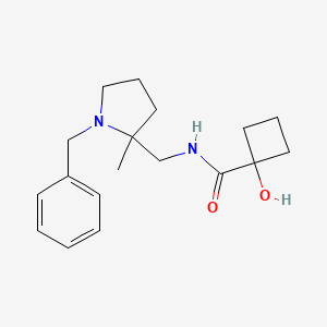 molecular formula C18H26N2O2 B7202139 N-[(1-benzyl-2-methylpyrrolidin-2-yl)methyl]-1-hydroxycyclobutane-1-carboxamide 
