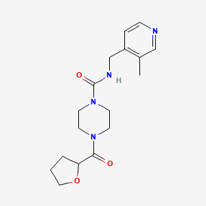 molecular formula C17H24N4O3 B7202564 N-[(3-methylpyridin-4-yl)methyl]-4-(oxolane-2-carbonyl)piperazine-1-carboxamide 