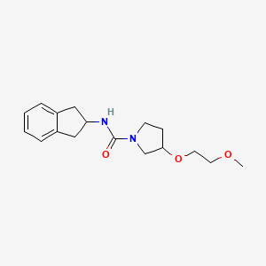 molecular formula C17H24N2O3 B7203216 N-(2,3-dihydro-1H-inden-2-yl)-3-(2-methoxyethoxy)pyrrolidine-1-carboxamide 
