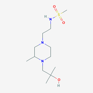 molecular formula C12H27N3O3S B7204039 N-[2-[4-(2-hydroxy-2-methylpropyl)-3-methylpiperazin-1-yl]ethyl]methanesulfonamide 