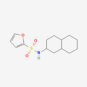 molecular formula C14H21NO3S B7204142 N-(1,2,3,4,4a,5,6,7,8,8a-decahydronaphthalen-2-yl)furan-2-sulfonamide 
