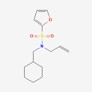molecular formula C14H21NO3S B7204187 N-(cyclohexylmethyl)-N-prop-2-enylfuran-2-sulfonamide 