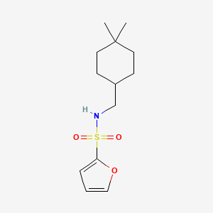 molecular formula C13H21NO3S B7204231 N-[(4,4-dimethylcyclohexyl)methyl]furan-2-sulfonamide 
