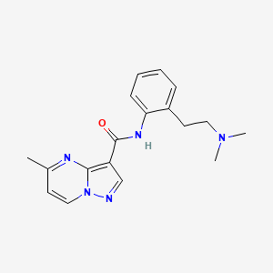 molecular formula C18H21N5O B7204405 N-[2-[2-(dimethylamino)ethyl]phenyl]-5-methylpyrazolo[1,5-a]pyrimidine-3-carboxamide 