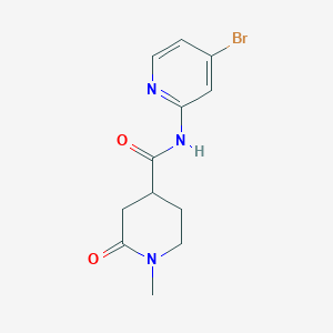 molecular formula C12H14BrN3O2 B7204638 N-(4-bromopyridin-2-yl)-1-methyl-2-oxopiperidine-4-carboxamide 