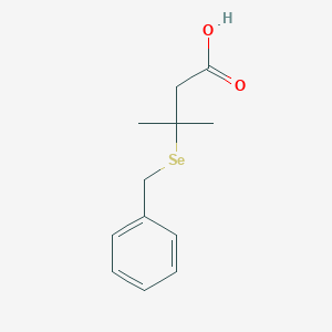 molecular formula C12H16O2Se B072047 Butyric acid, 3-(benzylselenyl)-3-methyl- CAS No. 1599-29-7