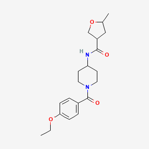 molecular formula C20H28N2O4 B7204759 N-[1-(4-ethoxybenzoyl)piperidin-4-yl]-5-methyloxolane-3-carboxamide 