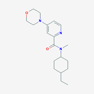 molecular formula C19H29N3O2 B7204847 N-(4-ethylcyclohexyl)-N-methyl-4-morpholin-4-ylpyridine-2-carboxamide 