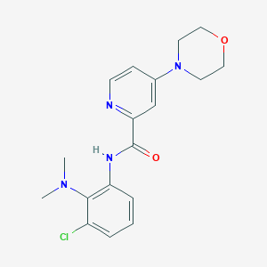 molecular formula C18H21ClN4O2 B7204879 N-[3-chloro-2-(dimethylamino)phenyl]-4-morpholin-4-ylpyridine-2-carboxamide 