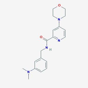 molecular formula C19H24N4O2 B7204944 N-[[3-(dimethylamino)phenyl]methyl]-4-morpholin-4-ylpyridine-2-carboxamide 