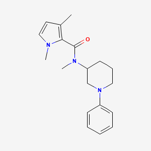 molecular formula C19H25N3O B7204998 N,1,3-trimethyl-N-(1-phenylpiperidin-3-yl)pyrrole-2-carboxamide 