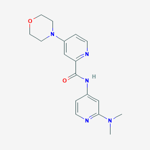 molecular formula C17H21N5O2 B7205033 N-[2-(dimethylamino)pyridin-4-yl]-4-morpholin-4-ylpyridine-2-carboxamide 