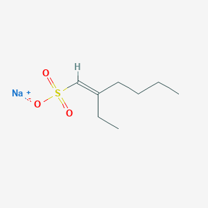 molecular formula C8H15NaO3S B072052 2-Ethylhexenylsulfonate, sodium salt CAS No. 1331-36-8