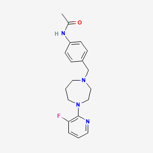 molecular formula C19H23FN4O B7205250 N-[4-[[4-(3-fluoropyridin-2-yl)-1,4-diazepan-1-yl]methyl]phenyl]acetamide 