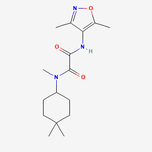 molecular formula C16H25N3O3 B7205353 N'-(4,4-dimethylcyclohexyl)-N-(3,5-dimethyl-1,2-oxazol-4-yl)-N'-methyloxamide 