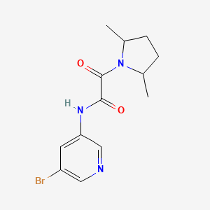 molecular formula C13H16BrN3O2 B7205362 N-(5-bromopyridin-3-yl)-2-(2,5-dimethylpyrrolidin-1-yl)-2-oxoacetamide 