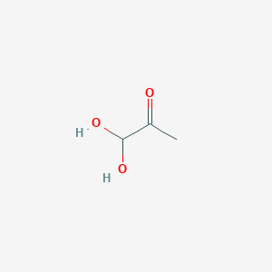 molecular formula C3H6O3 B072056 1,1-Dihydroxypropan-2-one CAS No. 1186-47-6