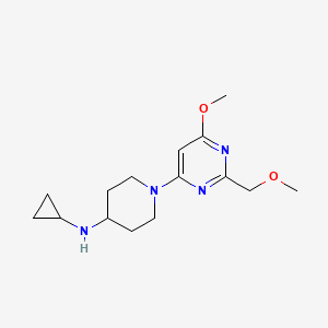 molecular formula C15H24N4O2 B7205658 N-cyclopropyl-1-[6-methoxy-2-(methoxymethyl)pyrimidin-4-yl]piperidin-4-amine 