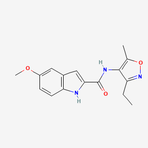 molecular formula C16H17N3O3 B7205837 N-(3-ethyl-5-methyl-1,2-oxazol-4-yl)-5-methoxy-1H-indole-2-carboxamide 