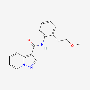 molecular formula C17H17N3O2 B7205900 N-[2-(2-methoxyethyl)phenyl]pyrazolo[1,5-a]pyridine-3-carboxamide 