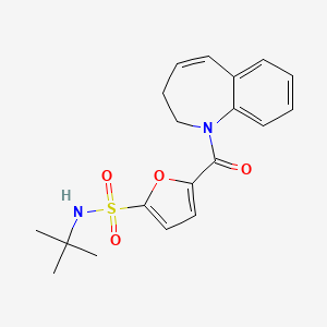 molecular formula C19H22N2O4S B7205983 N-tert-butyl-5-(2,3-dihydro-1-benzazepine-1-carbonyl)furan-2-sulfonamide 