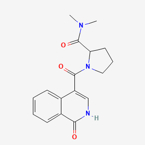 molecular formula C17H19N3O3 B7205984 N,N-dimethyl-1-(1-oxo-2H-isoquinoline-4-carbonyl)pyrrolidine-2-carboxamide 