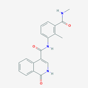 molecular formula C19H17N3O3 B7206034 N-[2-methyl-3-(methylcarbamoyl)phenyl]-1-oxo-2H-isoquinoline-4-carboxamide 