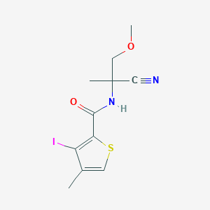 molecular formula C11H13IN2O2S B7206202 N-(2-cyano-1-methoxypropan-2-yl)-3-iodo-4-methylthiophene-2-carboxamide 