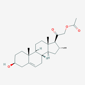 molecular formula C24H36O4 B072066 3beta,21-Dihydroxy-16alpha-methylpregn-5-en-20-one 21-acetate CAS No. 1173-09-7