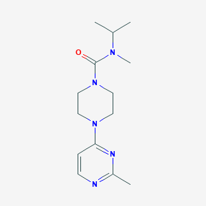 molecular formula C14H23N5O B7206639 N-methyl-4-(2-methylpyrimidin-4-yl)-N-propan-2-ylpiperazine-1-carboxamide 