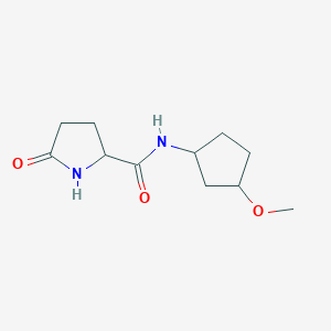 molecular formula C11H18N2O3 B7206720 N-(3-methoxycyclopentyl)-5-oxopyrrolidine-2-carboxamide 